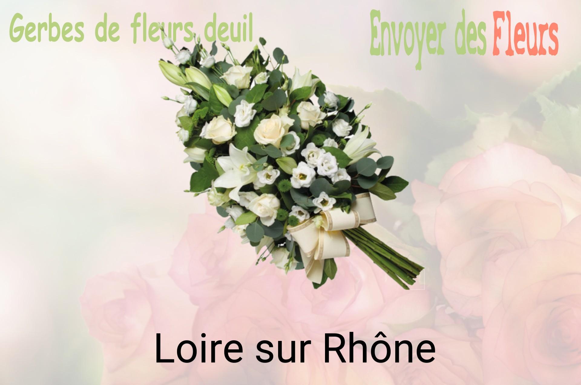 Gerbe de fleurs de deuil livrée à Loire-sur-Rhône